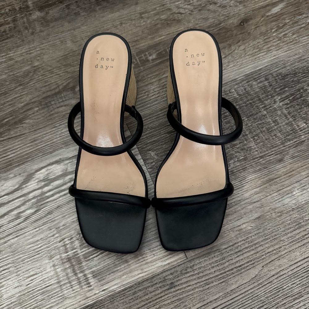 a new day Black Sandals